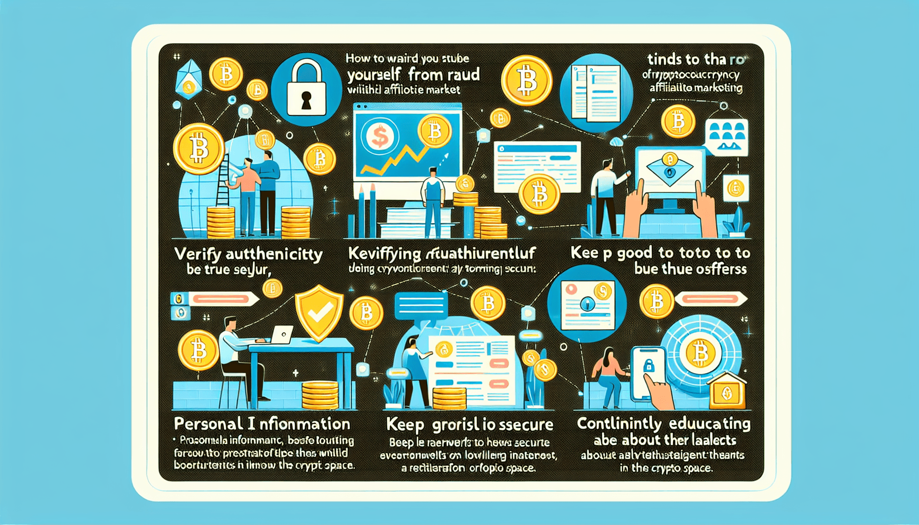 Infographic on avoiding fraud in crypto affiliate marketing