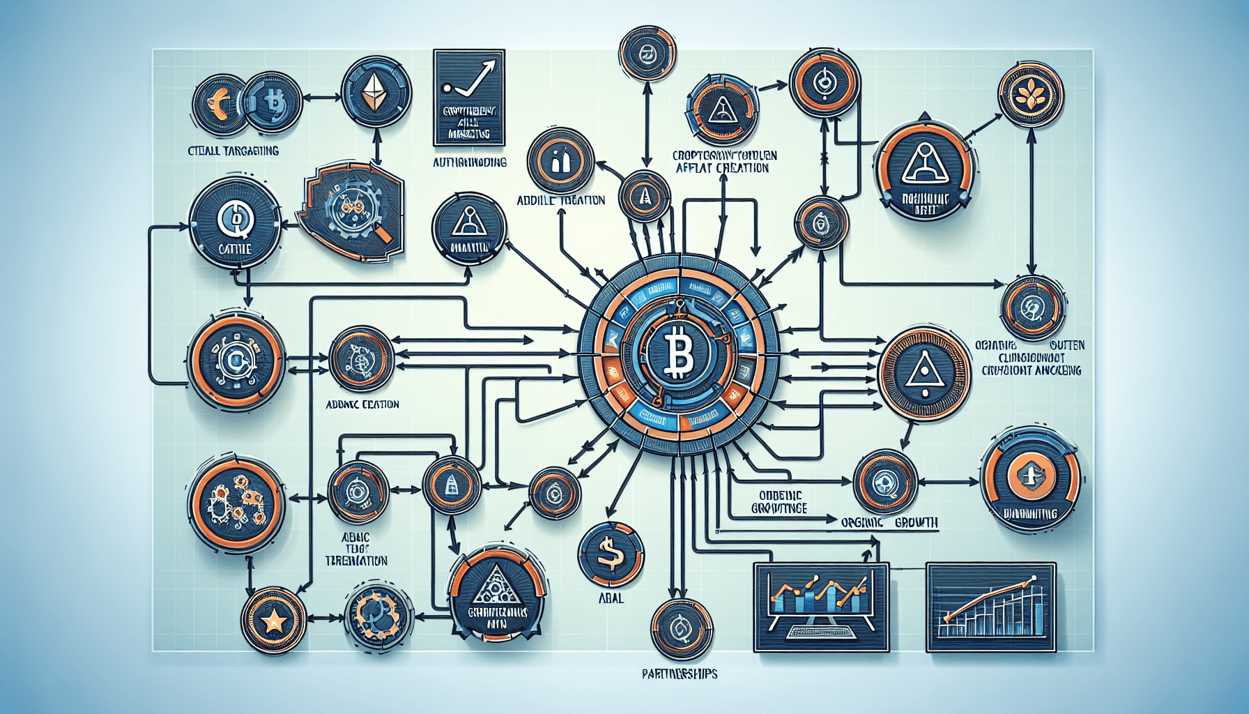 Crypto affiliate marketing strategies diagram